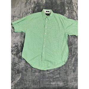 Colours By Alexander Julian Coolweave Green Short Sleeve Button-Down Shirt EUC